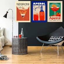 1 幅无框海报墙艺术复古卡通果汁海报和印刷饮料帆布画俱乐部酒吧商店家居装饰 - 彩色 - 查看 38