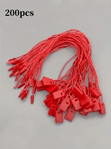 200pcs Polyester Clothes Hang Tag Strings, Durable Suspender Label Cords With Lock Clasps, Suitable For Garment Tags (Assorted Colors)