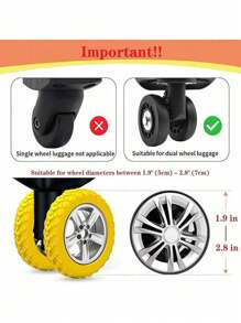 20/16/8/1pc Luggage Spinner Wheel Covers, Portable Luggage Wheel Protectors, Colourful Silicone Luggage Wheel Covers For 8 Wheel Spinner Luggage Sets, Office Wheelchair Noise Reducing Wheel Covers, Anti Abrasion, Anti Noise Luggage Covers, Luggage Protectors , Holiday Travel Essentials , Travel Accessories, Hand Carrying Luggage Wheel Covers For Most Wheeled Luggage Sets. - Multicolor - View 11