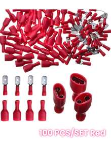 480/300/280PCS Insulated Cable Connector Electrical Wire Crimp Spade Butt Ring Fork Set Ring Lugs Rolled Terminals Assorted Kit - Multicolor - View 10