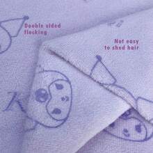 Miniso Sanrio 人物可爱柔软 140 厘米/55.1 英寸 * 74 厘米/29.1 英寸 超细纤维图案浴巾（1 条） - 紫色 - 查看 6