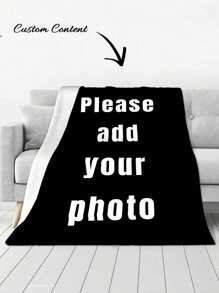 1pc Custom Photo Blanket,Custom Flannel Blanket With Photos And Text, Bedding Blanket ,Custom Blanket For Bed,Custom Pictures Blanket, Personalized Photos Blanket For Family,Custom Image Blanket,Personalized Family Blanket With Image,Personalized Throws Blanket,Best Friend Blanket, Cozy Blanket,Family Gift, Wedding Gift,Birthday Gift,Gift For Friend, Gift For Her,For Office - Multicolor - View 2