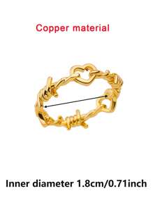 1 件精致双层结戒指女士 18K 镀金不锈钢开口可调节戒指订婚结婚珠宝时尚配饰情人节礼物