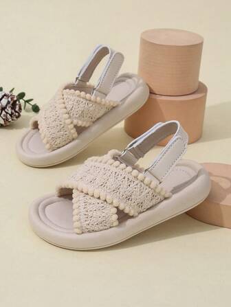 Baby Fashionable Solid Color Anti-Slip Wear-Resistant Soft Bottom Beach Sandals