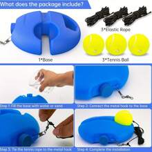 1 pieza Sistema profesional de entrenamiento de rebote de tenis - Adecuado para hombres y mujeres adultos - Hecho de material PE - Ideal para práctica individual y entrenamiento para principiantes - Incluye lanzador de pelotas y 1 pelota de tenis