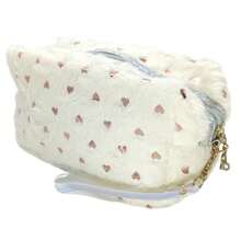 Plush School Pencil Case/Toiletry Bag For Girls - 玫紅色 - 查看 5