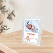 1pc Customized Photos Wooden Photo Frames, A Photo Frame Stand Or A Set Of Photo Walls,Suitable For Home, Living Room, Office Decoration,Personalized Easter Gifts, Customized Photos On Cardboard Birthday Graduation