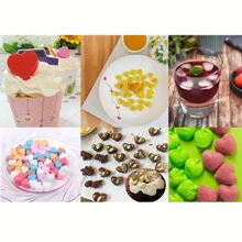 Sanrio Molde de silicona en forma de corazón de 6,93 pulgadas (17,6 cm) - Molde de horneado libre de PA para chocolate, caramelo, gelatina, velas y jabones | Herramientas de repostería DIY antiadherentes | Accesorios de horneado para el Día de San Valentín