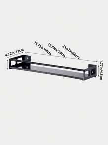 1pc Multi-Function Spice Rack, Wall Mounted Storage For Kitchen, Bathroom, Balcony, Space Saving, Waterproof & Rustproof, No-Drill Installation