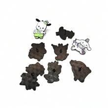 Sanrio Alfileres de solapa esmaltados de la familia de dibujos animados Sanrio, prendedores de metal bonitos de Hello Kitty, Kuromi, Cinnamoroll, figuras de anime Kawaii para la mochila
