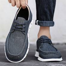 Men's Outdoor Casual Sports Shoes, Lace-Up, Casual Cargo Style Style, Soft Canvas Upper With Flexible Sole