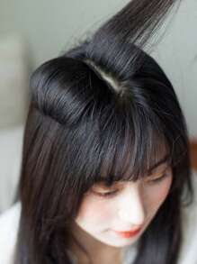 3 件装带发夹的软垫合成天然接发，耐热纤维，隐形轻巧，适合女士（四种颜色可选）