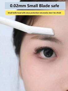 2pcs/Set Safety Eyebrow Trimmer & Shaver, Exfoliating Dermaplaning Tool, Body Hair Removal Trimmer And Face & Eyebrow Razor Set Long Handle Safety Blade With Precision Cover Women Eyebrow Shaping Tools Suitable For Or Travel Use