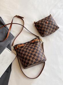 Women's Fashionable Casual Versatile High-End Shoulder/Crossbody/Handbag Bucket Bag, Spring 2025 New Arrival - Coffee - View 6