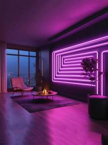 1 个带 APP 遥控器的霓虹灯带，LED 霓虹灯绳灯适用于卧室、游戏室、露台、花园、生日派对、户外装饰、防水、多种模式、室内音乐同步、室内/室外装饰 - 彩色光 - 查看 10