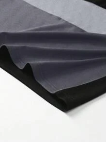 男士 Polo 衫和短裤套装，马印花拼色条纹短袖纽扣式 Polo 衫，休闲海滩度假运动高尔夫钓鱼篮球露营健身户外服装，领口拼色上衣配松紧腰带抽绳短裤，送给男朋友丈夫的两件套礼物 - 彩色 - 查看 8