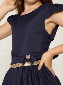 Girls Dresses - Teal Blue - View 5