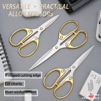 3pcs Scissors Set: 4.7", 5.3", 6" Ultra-Sharp Blades, Office Scissors, Multi-Purpose For Home, School, Sewing, Arts & Crafts