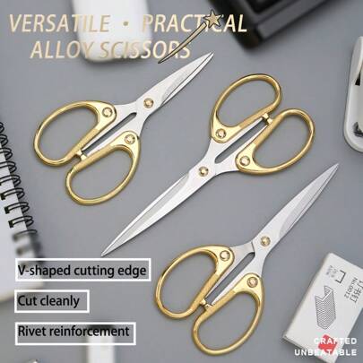 3pcs Scissors Set: 4.7", 5.3", 6" Ultra-Sharp Blades, Office Scissors, Multi-Purpose For Home, School, Sewing, Arts & Crafts