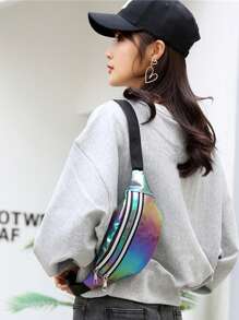 1pc Fashion Colorful Women Waist Bag, High-Quality Material, Adjustable Strap, Casual Daily Bag Suitable For Young Women - Travel, Shopping, School, Date, Gift, Outdoor, Travel - Multicolor - View 3