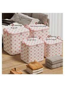 1pc, Large Capacity Waterproof Storage Bag - Durable Nylon, Non-Woven Fabric, Thickened Design Of Quilts And Clothing - Ideal For Family Organization And Holiday Packaging, Quilt Bags, Luggage Storage Bins,Room Decor,Bedroom Decor,Home Decor