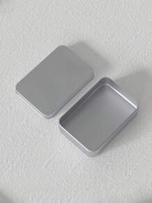 全新方形锡制收纳盒，小型金属收纳盒，适用于珠宝、钥匙、硬币、婚礼糖果容器