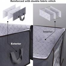 3 Pack Clothes Storage Bag Organizer - 深灰色 - 查看 6