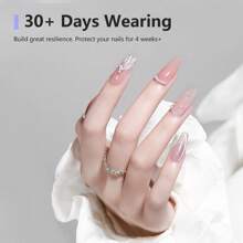 GLOZ 15ml No-Wipe Glossy Top Coat, High Shine & Long-Lasting Gloss, Suitable For Clear Gel Polish And Acrylic Nails, For Home DIY And Nail Salon Use - 無色 - 查看 5