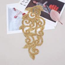 1 Peça Aplique Bordado, Para Acessório de Decoração de Vestido Feminino DIY com Pérolas