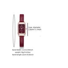 Angola Red Style Versatile New Exquisite Fashion Light Luxury High End Fashion Genuine Leather Waterproof Women's Watch - one-size - View 9