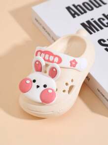 [talla grande Vendido] Sandalias transpirables para niños, Sandalias de baño de verano para niños y niñas con suela suave antideslizante y diseño de dibujos animados, Sandalias de playa ligeras y de secado rápido para niños pequeños - Blanco - Ver 5