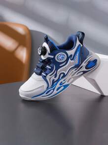 Zapatillas de baloncesto transpirables profesionales para niños, con entresuela de EVA - Parte superior de malla ligera para interiores/exteriores, para niños y niñas de 6 a 12 años, que proporcionan soporte de tobillo y amortiguación dinámica