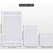 Utopia Handtücher, 8-teiliges Baumwoll-Handtuch-Set mit Aufhänger, 2 Badetücher, 2 Handtücher und 4 Waschlappen, Grau