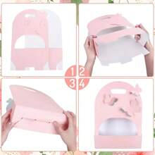 1/3/5件母亲节情人节婚礼教师节手持花盒纸蝴蝶结盒插花袋鲜花包装礼盒教师礼物教师答谢 - 禮盒 - 查看 5