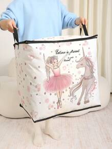 1 Piece, Portrait Pattern Printed Large Capacity Storage Bag, Wardrobe Organizing Storage Bag, Foldable Clothing Storage Box, With Sturdy Zipper Clothing Storage Container, Suitable For Clothing, Blankets, Quilts, Etc - Multicolor - View 15