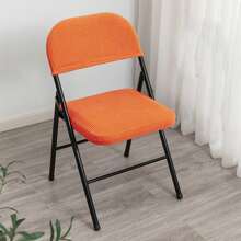 1pcs High Elastic Knit Jacquard 360° Wrap Folding Chair Cover Anti-Slip Removable Washable Protector For Kitchen Dining Party Wedding - Orange - View 3