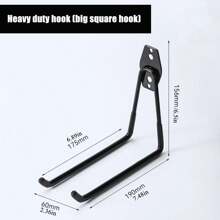 Ganchos de Utilidad para Almacenamiento de Garaje, Organizador de Herramientas de Jardín para Garaje, Ganchos de Montaje en Pared para Utilidades, Organizador de Almacenamiento de Herramientas de Alta Resistencia - F - Ver 10