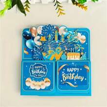A Unique 3D Pop-Up Birthday Card Box With Envelope And Note - Hand-Engraved Laser-Cut Paper Sculpture Design - Personalized Pop-Up Greeting Card For Family, Friends And Loved Ones - Perfect For Valentine's Day And Birthday Celebrations
