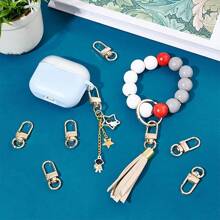 30pcs Metal Lobster Swivel Clasp Hooks, Key Chain Clips For DIY Jewelry, Keychains, Crafts And Accessory Making