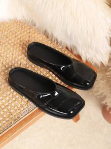 2025 New Women Versatile Flat Loafers, Spring/Summer - Black - View 2