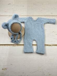 2 szt./zestaw noworodkowego stroju do fotografii, rekwizyty do sesji zdjęciowej dla niemowląt, ubrania w stylu niedźwiedzia, pamiątkowe akcesoria do zdjęć, baby shower, prezenty wielkanocne, rzeczy dla dziewczynek/chłopców