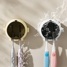 Uchwyt na szczoteczkę do zębów w kształcie astronauty. Bez wiertarki, łazienkowy elektryczny stojak na szczoteczki do zębów. Uchwyt na szczoteczkę do zębów w kształcie kreskówki. Prezentowy organizer do przechowywania szczoteczek do zębów, uchwyt na szczoteczkę do zębów, ścienny minimalistyczny, pyłoszczelny wieszak na szczoteczki do zębów bez wiercenia, z automatycznie zamykaną pokrywą. Uroczy uchwyt na szczoteczkę do zębów w kształcie astronauty, bez wiertarki, łazienkowy organizer na szczoteczki do zębów montowany na ścianie do domu, hotelu, akademika.