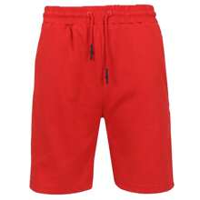 3-Pack Men's Tech Fleece Jogger Lounge Sweat Shorts With Zipper Pockets (Sizes, S-2XL) - Heather Grey - Navy - Red - View 6