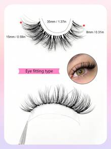 Asiteo 7对假睫毛自然纤细柔软时尚透明带状交叉睫毛适用于日常约会和节日睫毛条睫毛，睫毛，睫毛，假睫毛