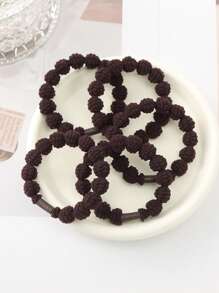 5pcs/Set Fashionable Basic Multicolor Earth Tone Hair Tie, High Elasticity Non-Damaging Hair Ties For Ponytail