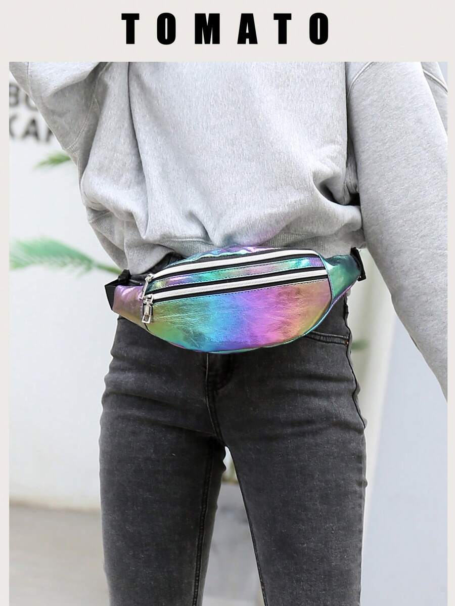1pc Fashion Colorful Women Waist Bag, High-Quality Material, Adjustable Strap, Casual Daily Bag Suitable For Young Women - Travel, Shopping, School, Date, Gift, Outdoor, Travel - Multicolor - View 1