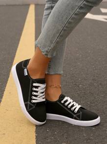 Women's New Lightweight Casual Lace-Up Sneakers For Outdoor Hiking And Exercise, Versatile For Spring And Autumn