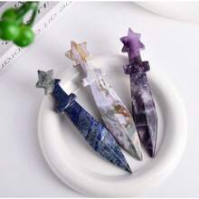Unique Natural Crystal Sword Carving - Perfect For Home Decor & Gifts For Birthdays, Halloween & Christmas, DIY Crafts, Jewelry Patterns, DIY Jewelry Crafting Accessories