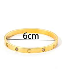 Fashionable Polished Electroplated Stainless Steel & Bracelet, Elegant Jewelry Accessories For Women, Suitable For Daily Wear And Party Charm, Ideal Gift