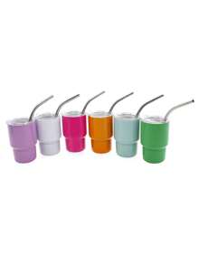 Double Layer Stainless Steel 3oz Mini Color Portable Cute And Compact Car Cup - Multicolor - View 4